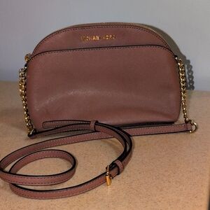 Michael Kors Tan/Brown Structured Crossbody Bag
